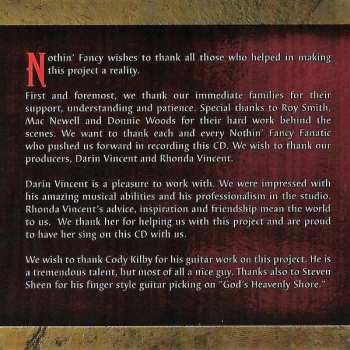 CD Nothin' Fancy: Lord Bless This House