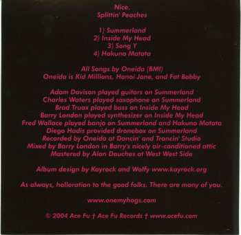 CD Oneida: Nice. / Splittin' Peaches