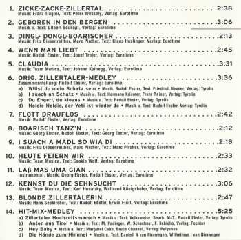 CD Die Original Zillertaler: Zicke Zacke Zillertal