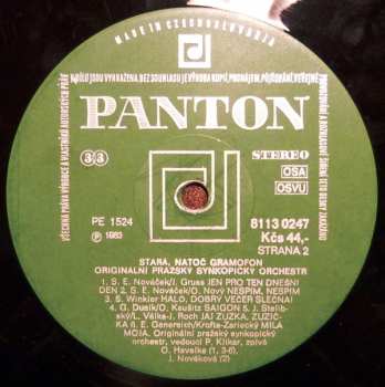 LP Originální Pražský Synkopický Orchestr: Stará, Natoč Gramofon