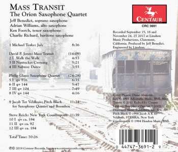 CD Orion Saxophone Quartet: Mass Transit