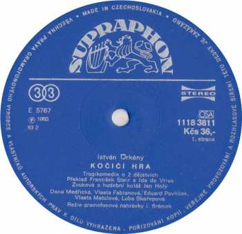 3LP Örkény István: Kočičí Hra (3xLP)