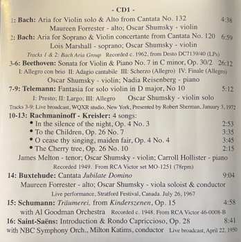 3CD/Zestaw pudełkowy Oscar Shumsky: Broadcasts And Live Performance 1940-1982