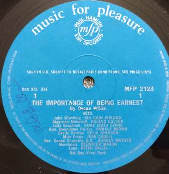 LP Oscar Wilde: The Importance of Being Earnest - Part One