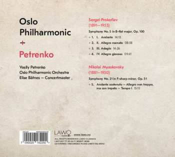 CD Oslo Filharmoniske Orkester: Symphony No. 5 ; Myaskovsky Symphony No. 21