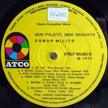 LP Osmar Milito: Nem Paleto Nem Gravata 1973