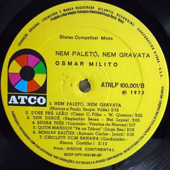 LP Osmar Milito: Nem Paleto Nem Gravata 1973