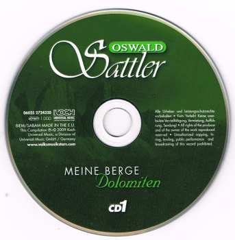3CD/Zestaw pudełkowy Oswald Sattler: Meine Berge Dolomiten