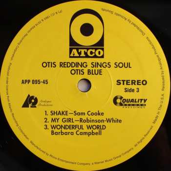 2LP Otis Redding: Otis Blue / Otis Redding Sings Soul