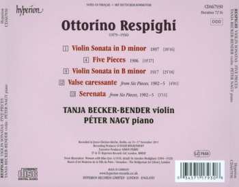 CD Ottorino Respighi: Violin Sonatas - Five Pieces For Violin And Piano