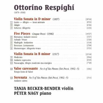 CD Ottorino Respighi: Violin Sonatas - Five Pieces For Violin And Piano