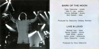 2CD Ozzy Osbourne: Bark At The Moon / Live & Loud