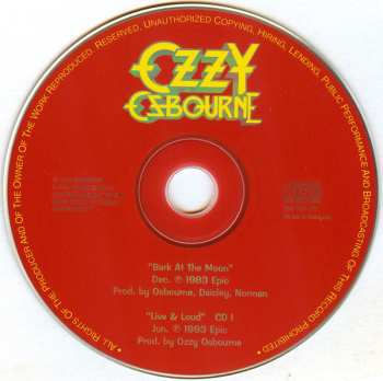 2CD Ozzy Osbourne: Bark At The Moon / Live & Loud