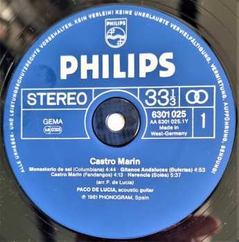 LP Paco De Lucía: Castro Marin