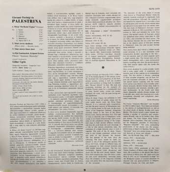 LP Giovanni Pierluigi da Palestrina: Missa "De Beata Vergine" / Sicut Cervus / Dum Aurora