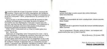 CD Alain Trudel: Trois Concertos