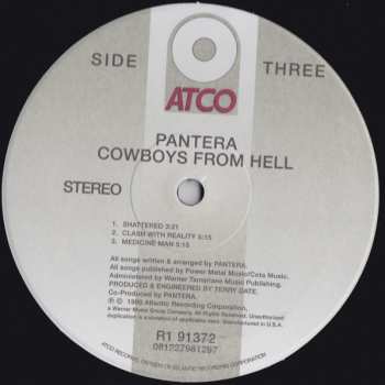 2LP Pantera: Cowboys From Hell