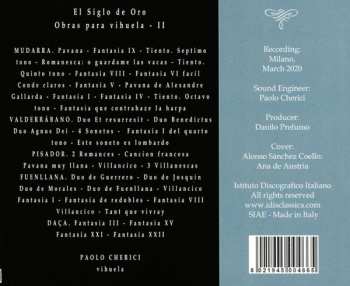 CD Paolo Cherici: El Siglo de Oro: Obras Para Vihuela - II