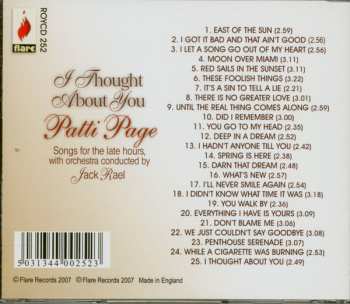 CD Patti Page: I Thought About You