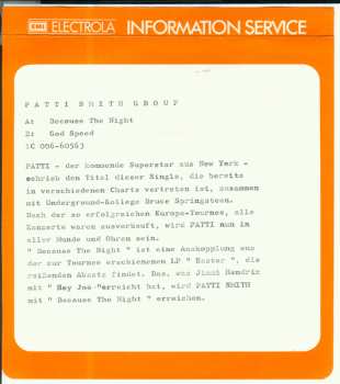 SP Patti Smith Group: Because The Night