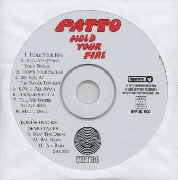 CD Patto: Hold Your Fire