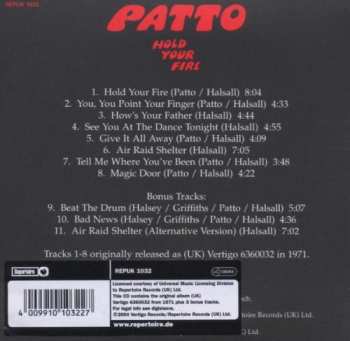 CD Patto: Hold Your Fire