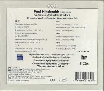 5CD/Zestaw pudełkowy Paul Hindemith: Complete Orchestral Works 2