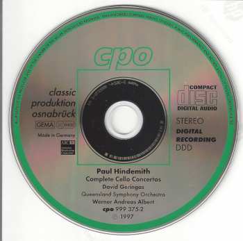 5CD/Zestaw pudełkowy Paul Hindemith: Complete Orchestral Works 2