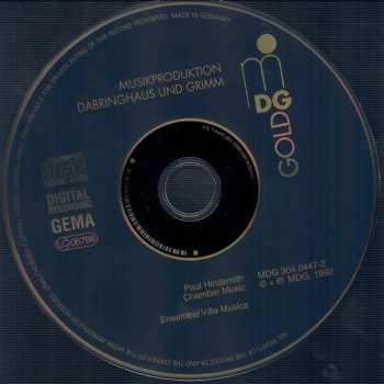 CD Paul Hindemith: Septet (1948) / Clarinet Quintet Op. 30 (First Version) / Octet (1957/58)