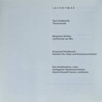 CD Paul Hindemith: Lachrymae
