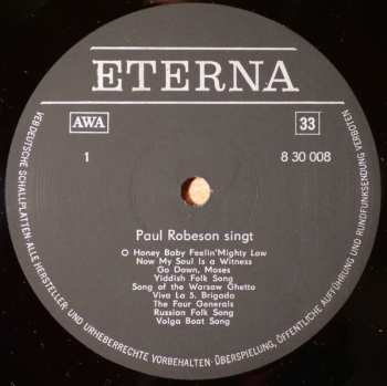 LP Paul Robeson: Paul Robeson Singt