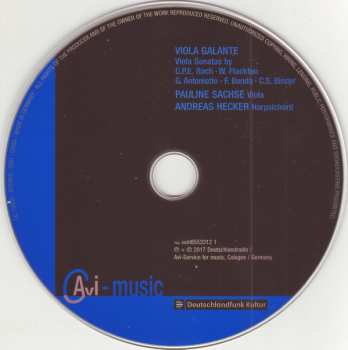 CD Pauline Sachse: Viola Galante
