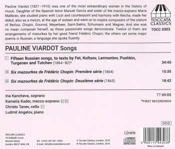 CD Pauline Viardot: Songs: Russian Songs, Twelve Mazurkas (After Chopin)