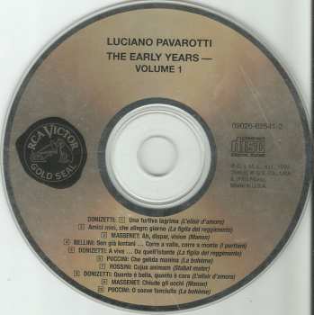 CD Luciano Pavarotti: The Early Years Vol. 1