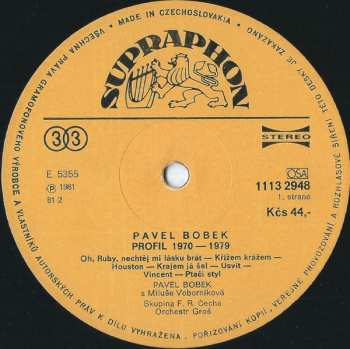 LP Pavel Bobek: Profil 1970 - 1979