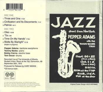 2CD Pepper Adams: Live At Room At The Top
