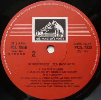 LP Pet Shop Boys: Introspective