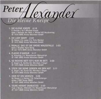 CD Peter Alexander: Die Kleine Kneipe CLR