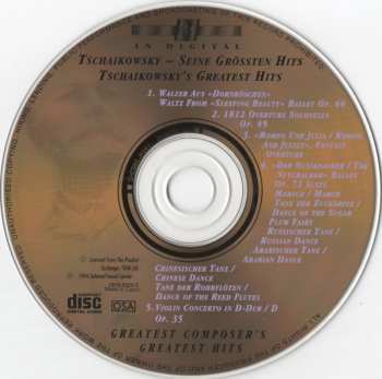 CD Pyotr Ilyich Tchaikovsky: Tschaikowsky - Seine Grössten Hits / Tschaikowsky's Greatest Hits 