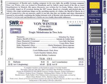 2CD Czech Philharmonic Choir Of Brno: Maometto (Tragic Melodrama In Two Acts)