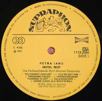 LP Petra Janů: Motel Rest
