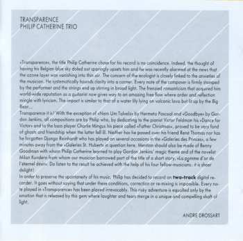 CD Philip Catherine: Transparence
