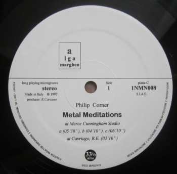 LP Philip Corner: Metal Meditations