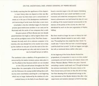 CD Pierre Boulez: Notations & Piano Sonatas