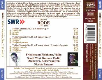 CD Friedemann Eichhorn: Violin Concertos Nos. 7, 10 And 13