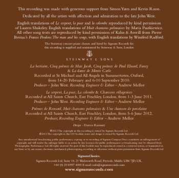 CD Francis Poulenc: The Complete Songs Of Poulenc. Vol. 4