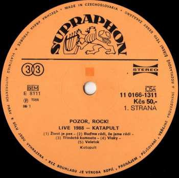 LP Katapult: Pozor, Rock! Live 1988