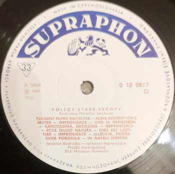 LP Prague Madrigal Singers: Koledy Staré Evropy