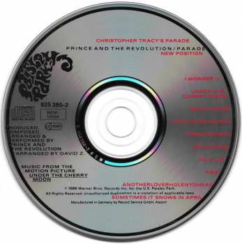 CD Prince And The Revolution: Parade (Music From The Motion Picture Under The Cherry Moon)