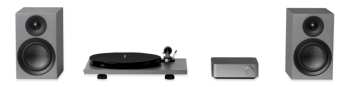 Technologia audio Pro-ject Stereo Set Phono + Streaming -  Audio Set Se Zesilovačem Wiim A Gramofonem, šedý